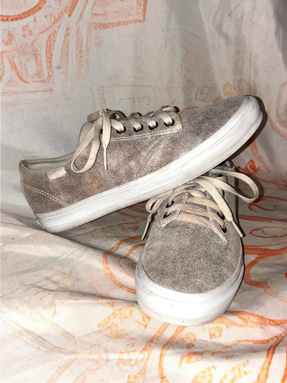 Vans Women's Low-Top Champagne Suede Lace-Up Sneakers